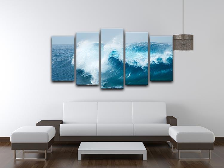 Ocean waves breaking natural 5 Split Panel Canvas - Canvas Art Rocks - 3