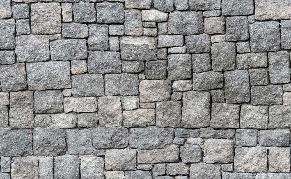 Old gray stone wall Wall Mural Wallpaper - Canvas Art Rocks - 1