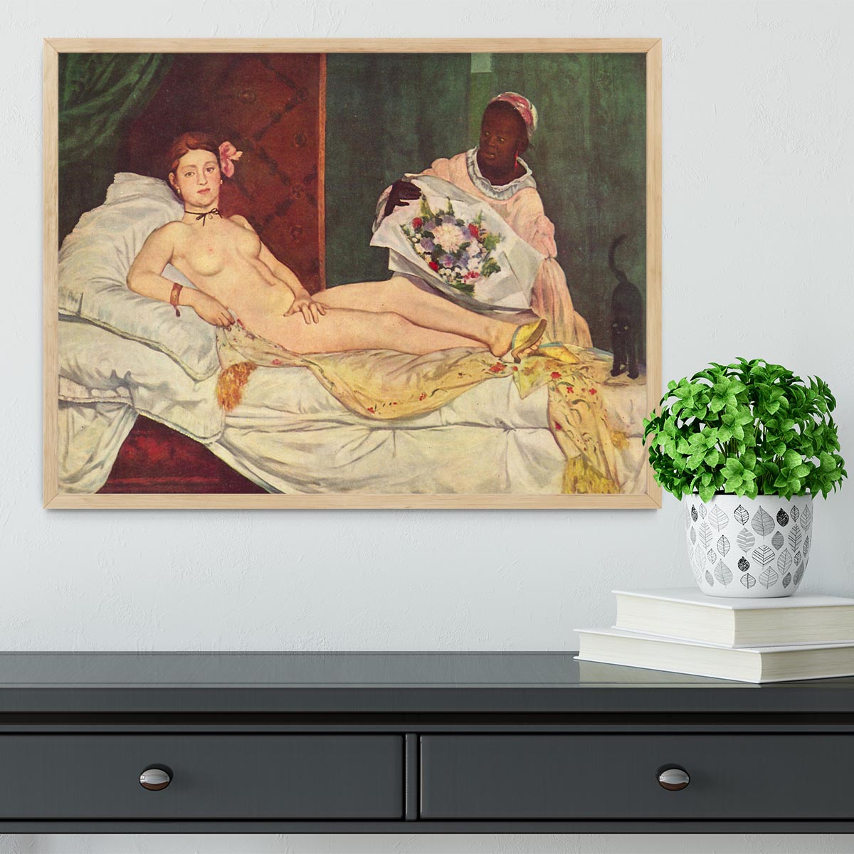 Olympia 1 by Manet Framed Print - Canvas Art Rocks - 4