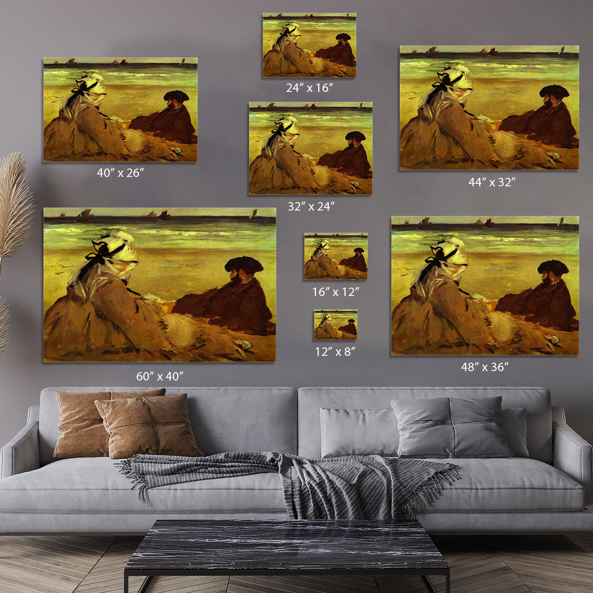 On the beach by Edouard Manet Canvas Print or Poster - Canvas Art Rocks - 7