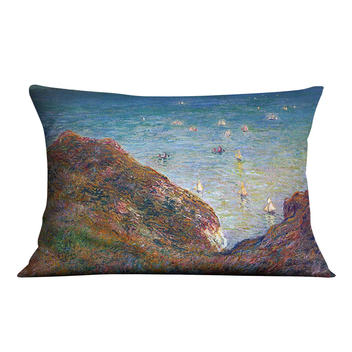 On the cliffs of Pour Ville Fine weather by Monet Cushion