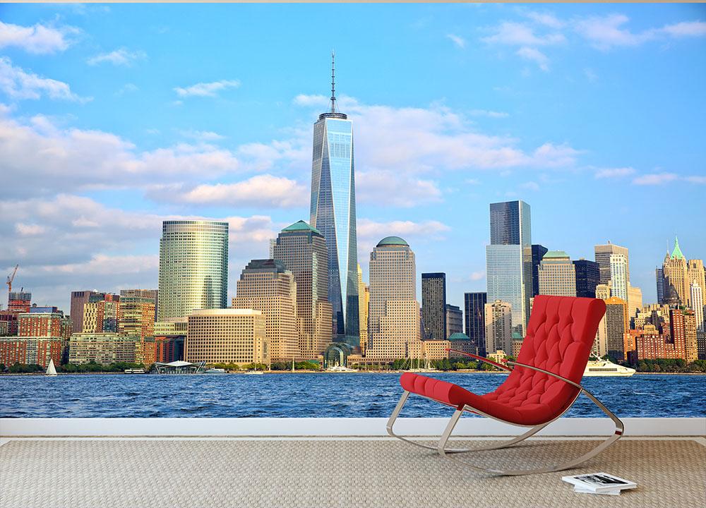 One World Trade Center Wall Mural Wallpaper - Canvas Art Rocks - 2