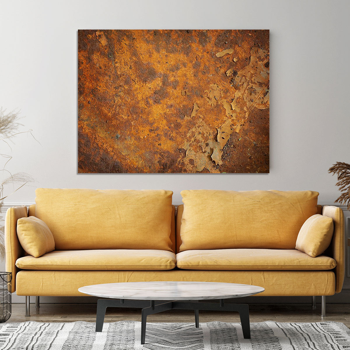 Orange rust grunge abstract Canvas Print or Poster - Canvas Art Rocks - 4