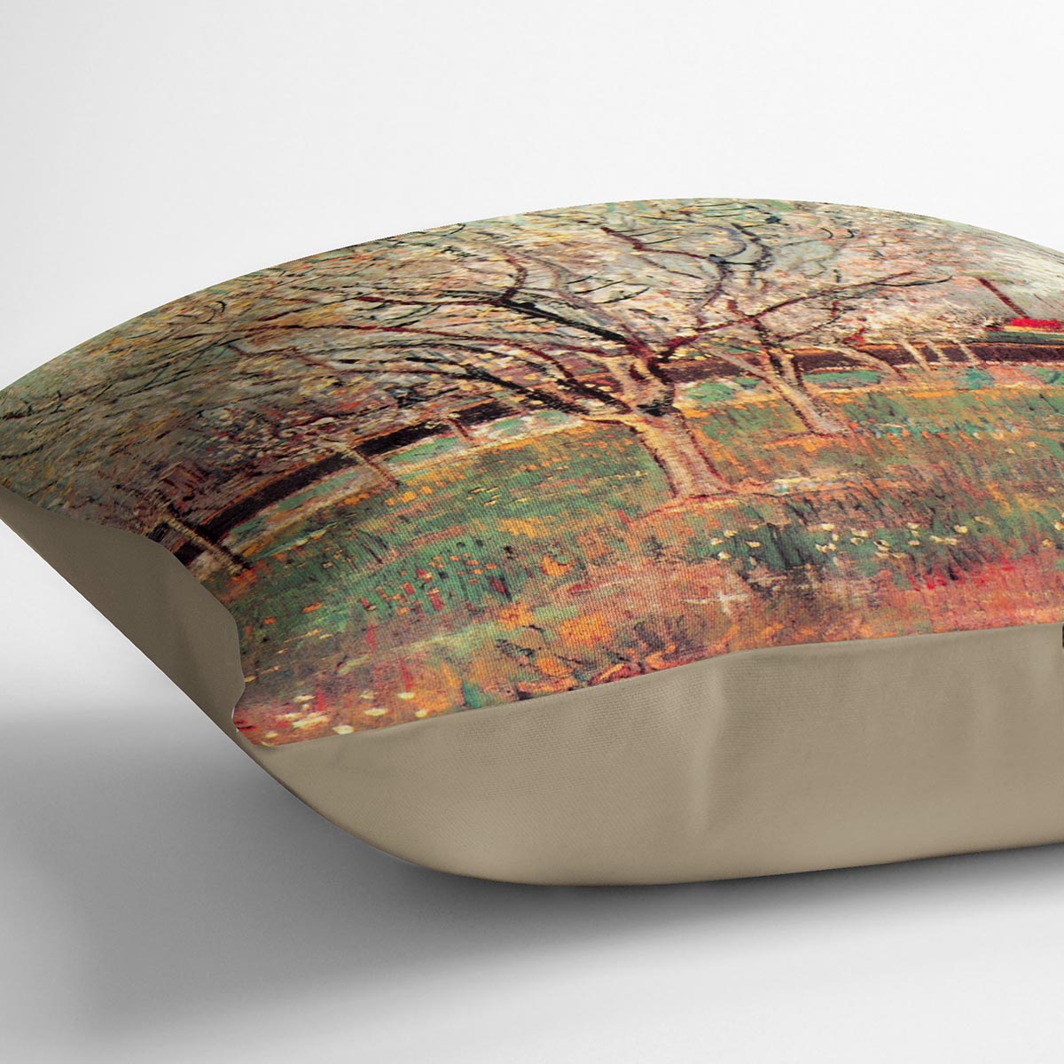 Orchard in Blossom Plum Trees by Van Gogh Cushion