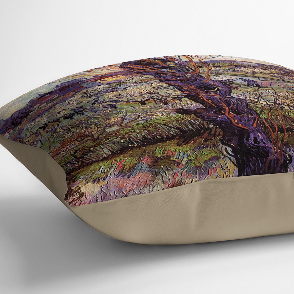 Orchard in Blossom with View of Arles by Van Gogh Cushion