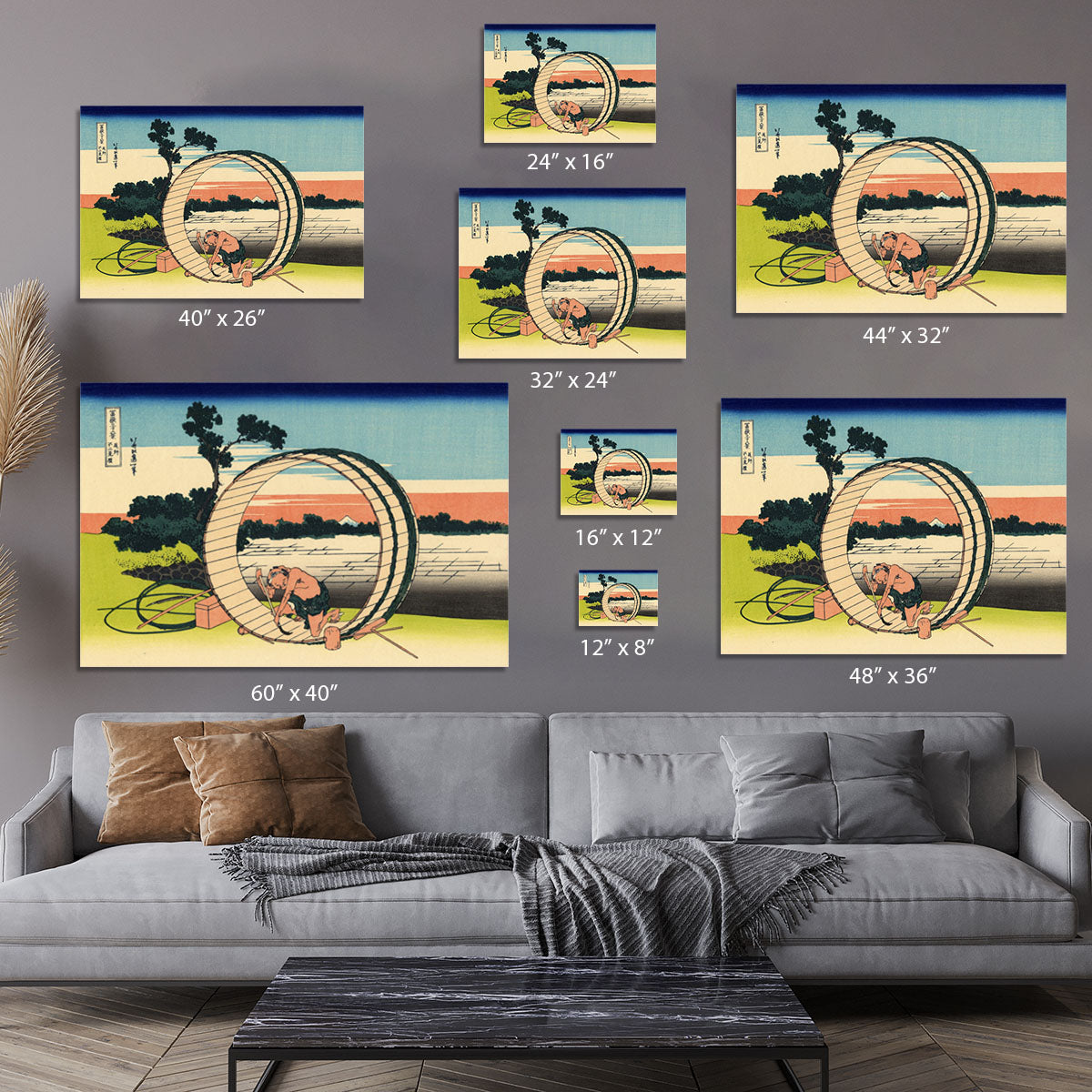 Owari province by Hokusai Canvas Print or Poster - Canvas Art Rocks - 7