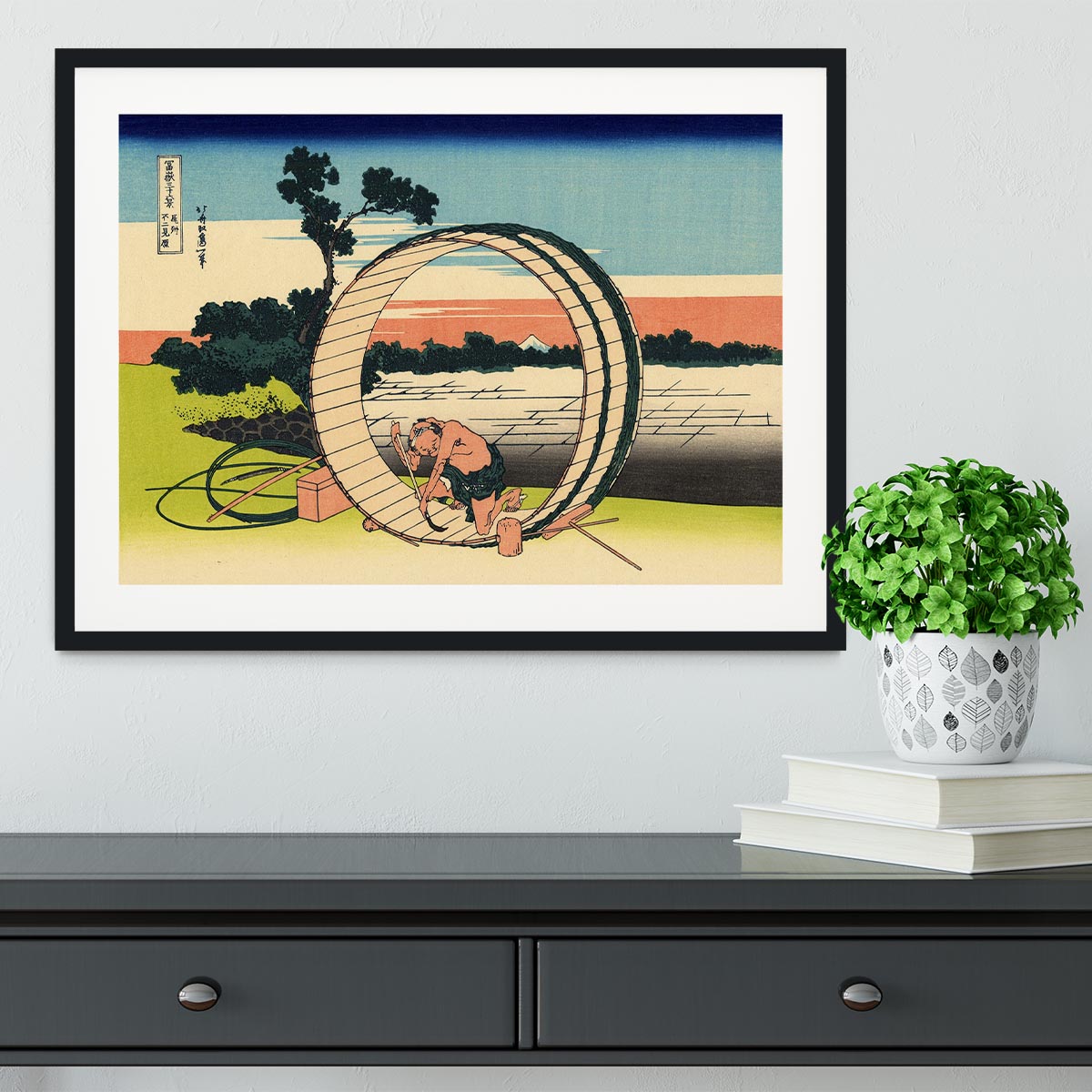 Owari province by Hokusai Framed Print - Canvas Art Rocks - 1