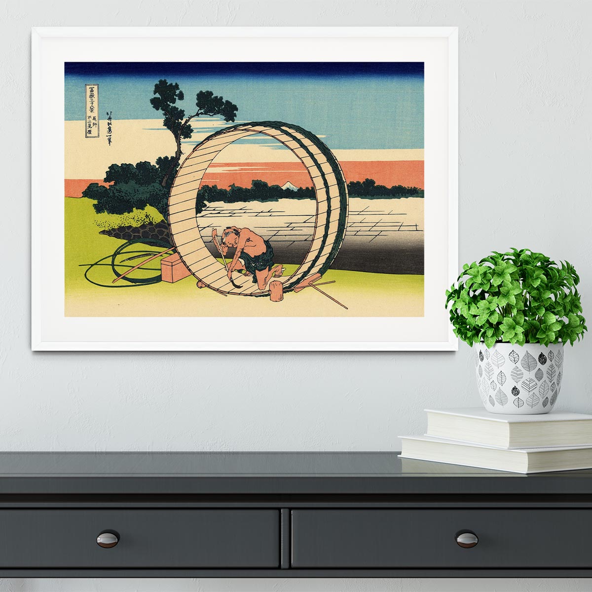 Owari province by Hokusai Framed Print - Canvas Art Rocks - 5