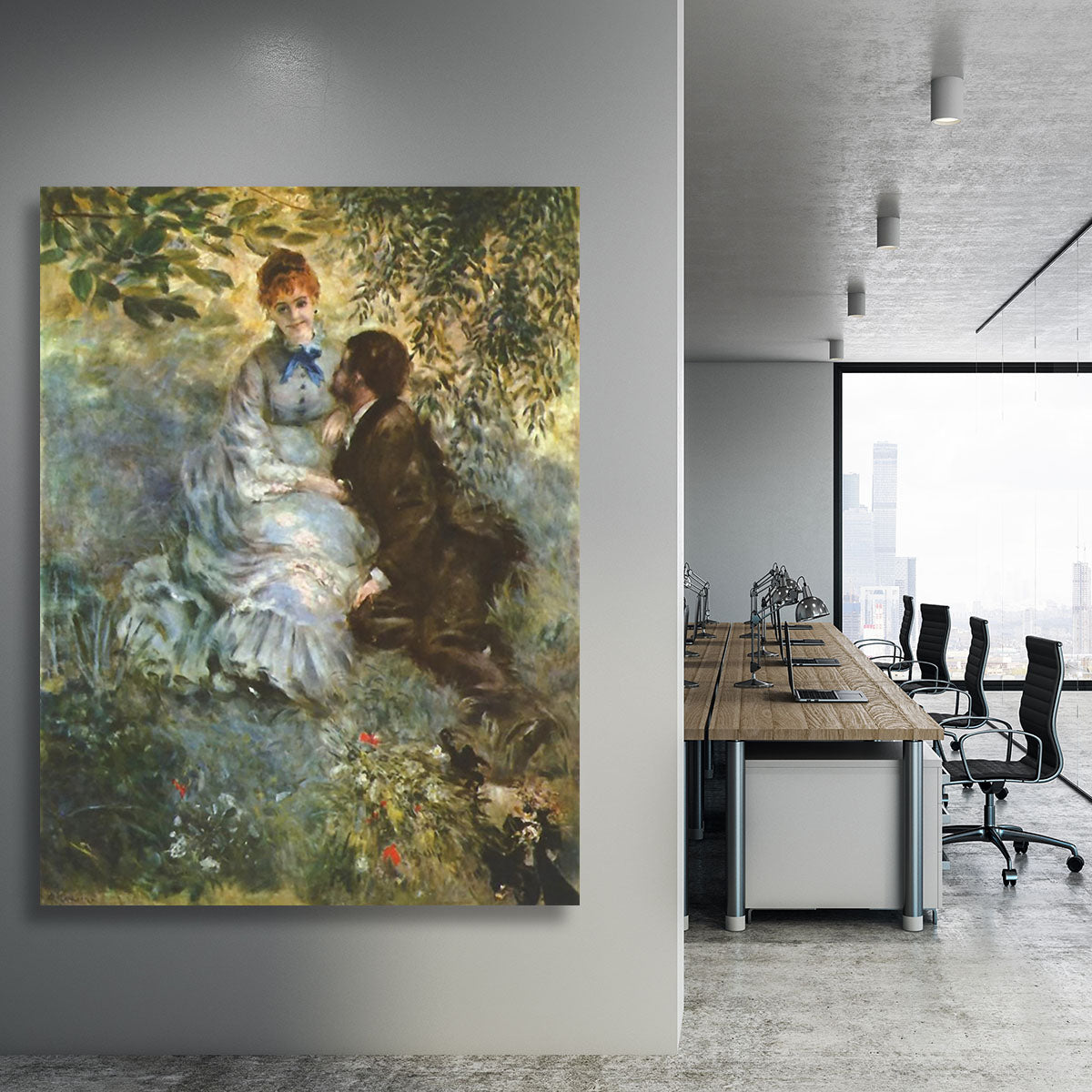Pair of Lovers by Renoir Canvas Print or Poster - Canvas Art Rocks - 3