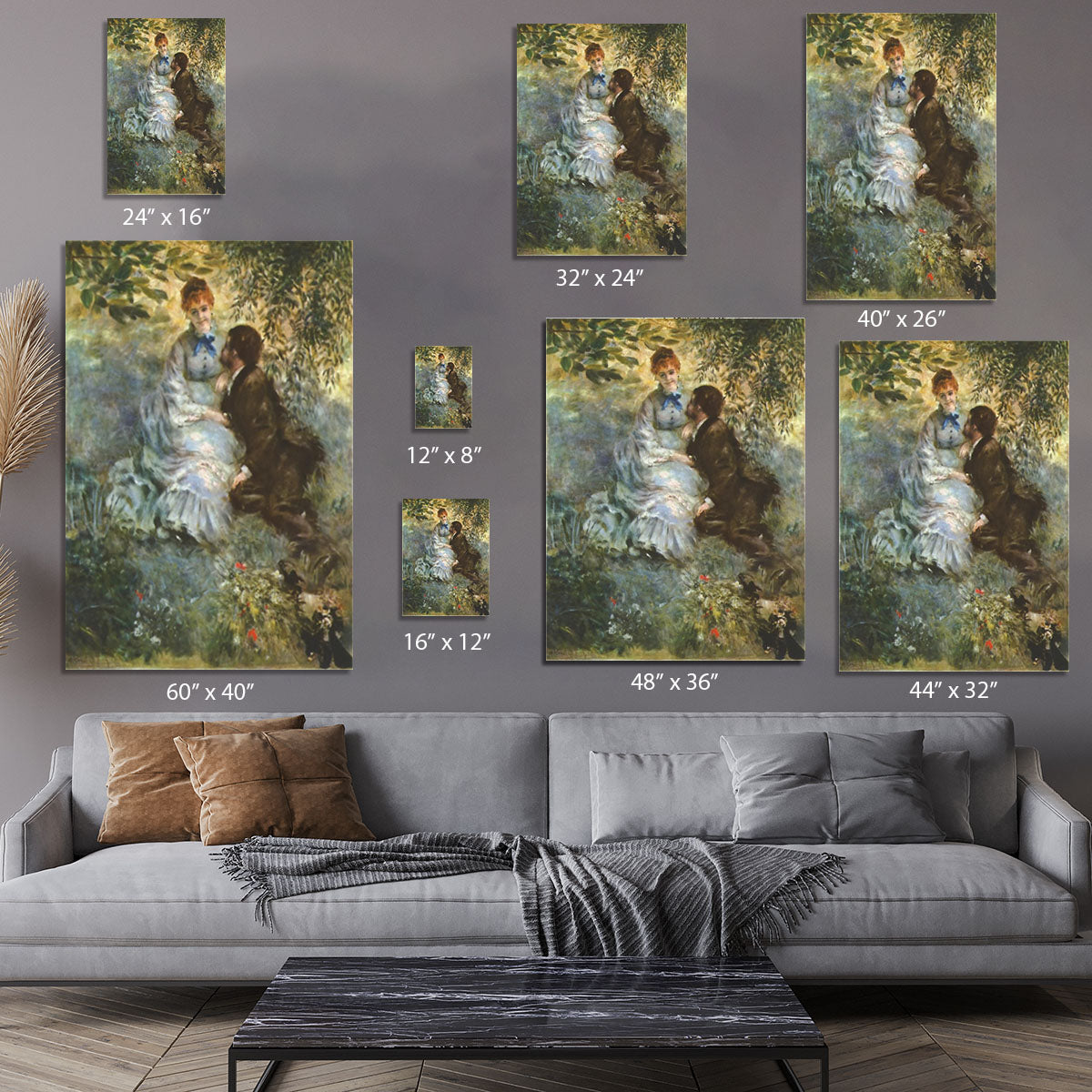 Pair of Lovers by Renoir Canvas Print or Poster - Canvas Art Rocks - 7