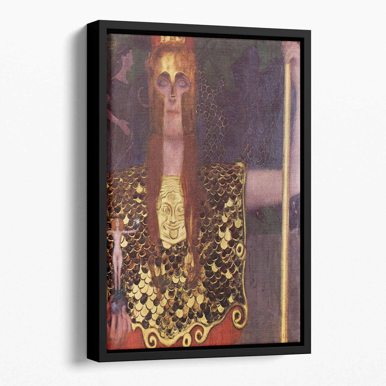 Pallas Athena by Klimt Floating Framed Canvas