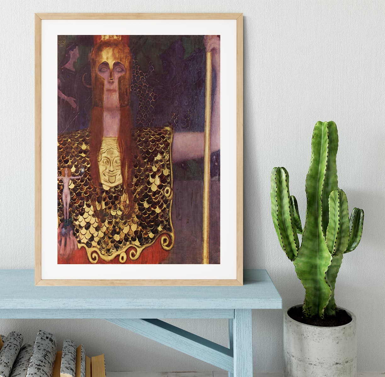 Pallas Athena by Klimt Framed Print - Canvas Art Rocks - 3
