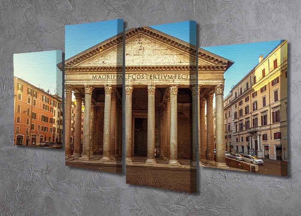 Pantheon in Rome 4 Split Panel Canvas - Canvas Art Rocks - 2