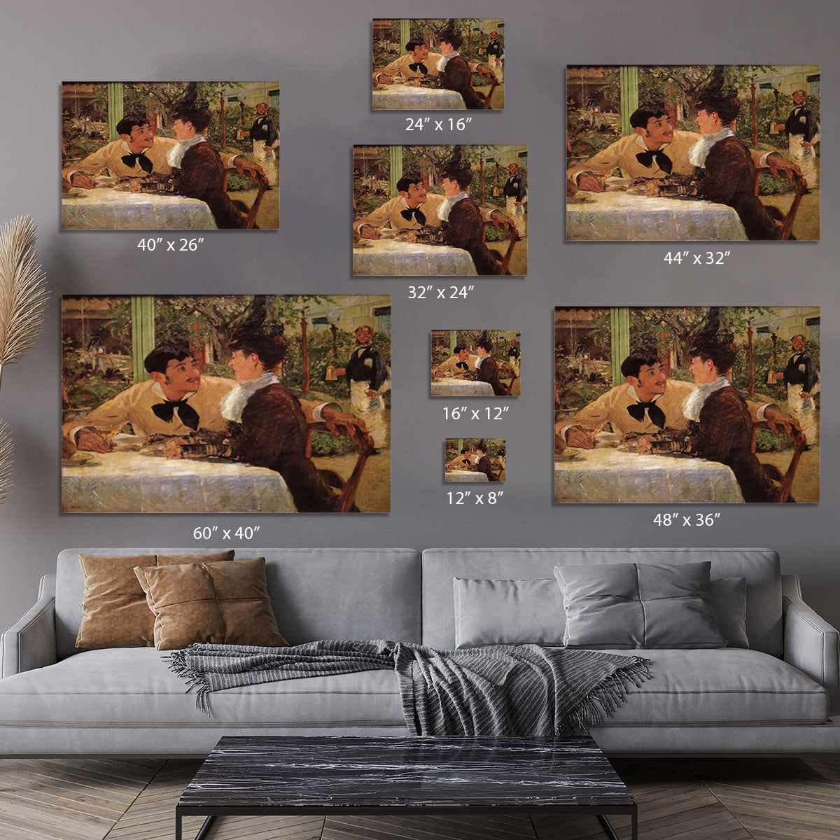 Pare Lathuille by Manet Canvas Print or Poster - Canvas Art Rocks - 7