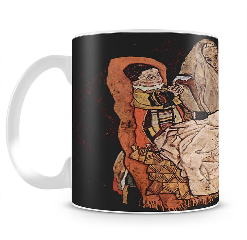 Parent with two children the mother by Egon Schiele Mug - Canvas Art Rocks - 1