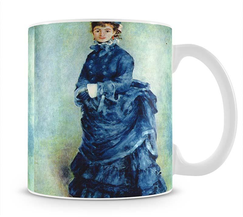 Paris girl the lady in blue by Renoir Mug - Canvas Art Rocks - 1