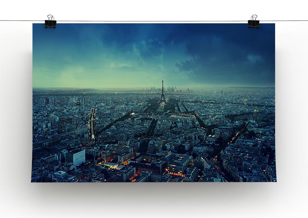 Paris skyline at sunset Canvas Print or Poster - Canvas Art Rocks - 2