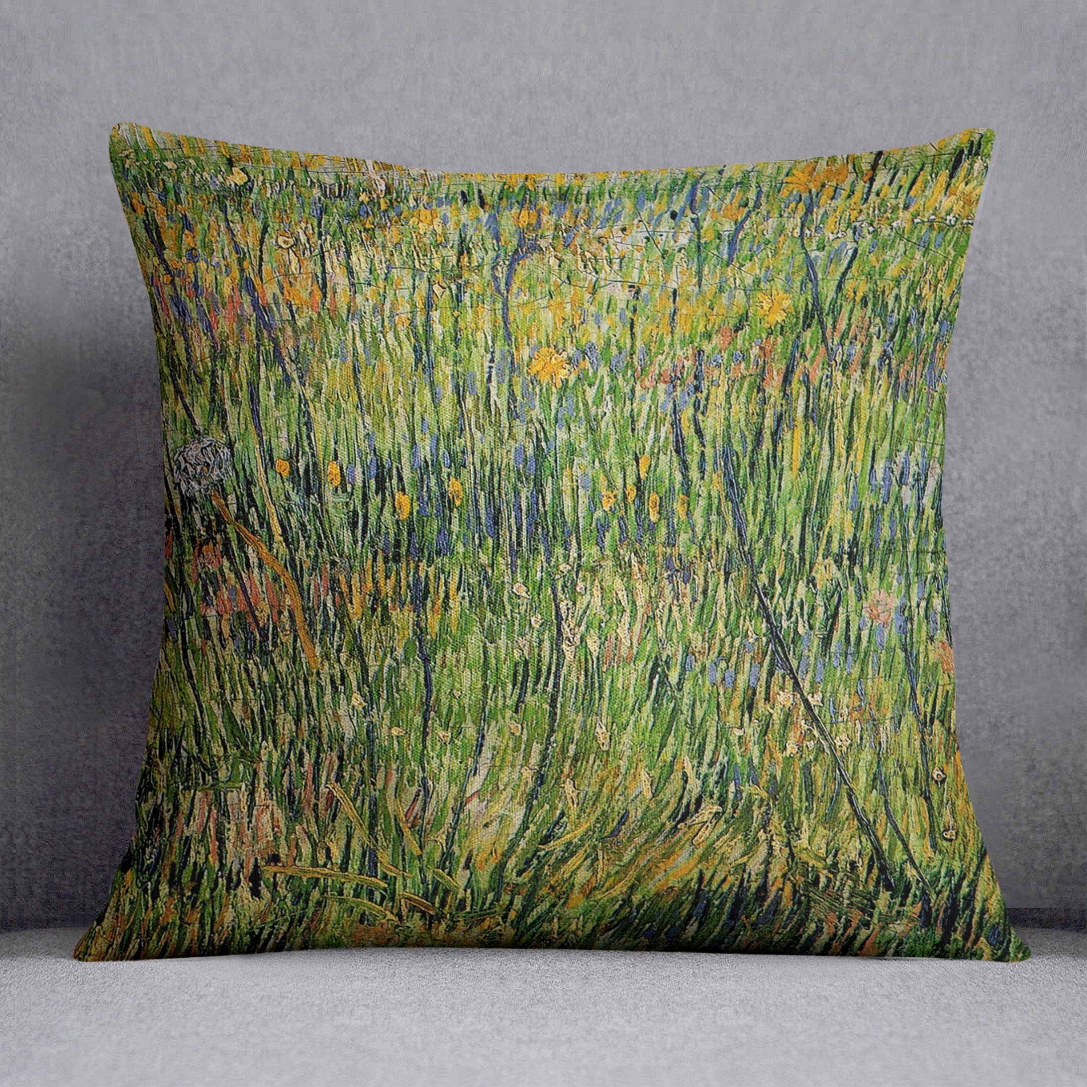Pasture in Bloom by Van Gogh Cushion