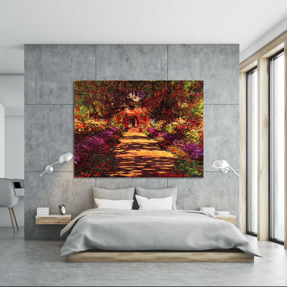 Path in Monets garden in Giverny by Monet Canvas Print or Poster - Canvas Art Rocks - 5