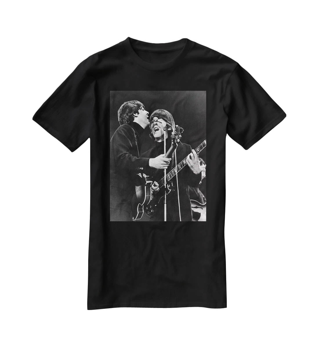 Paul McCartney and George Harrison on stage T-Shirt Canvas Art Rocks