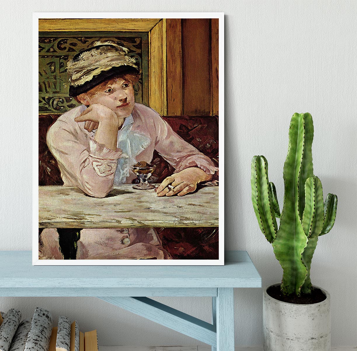 Pflaume by Manet Framed Print - Canvas Art Rocks -6