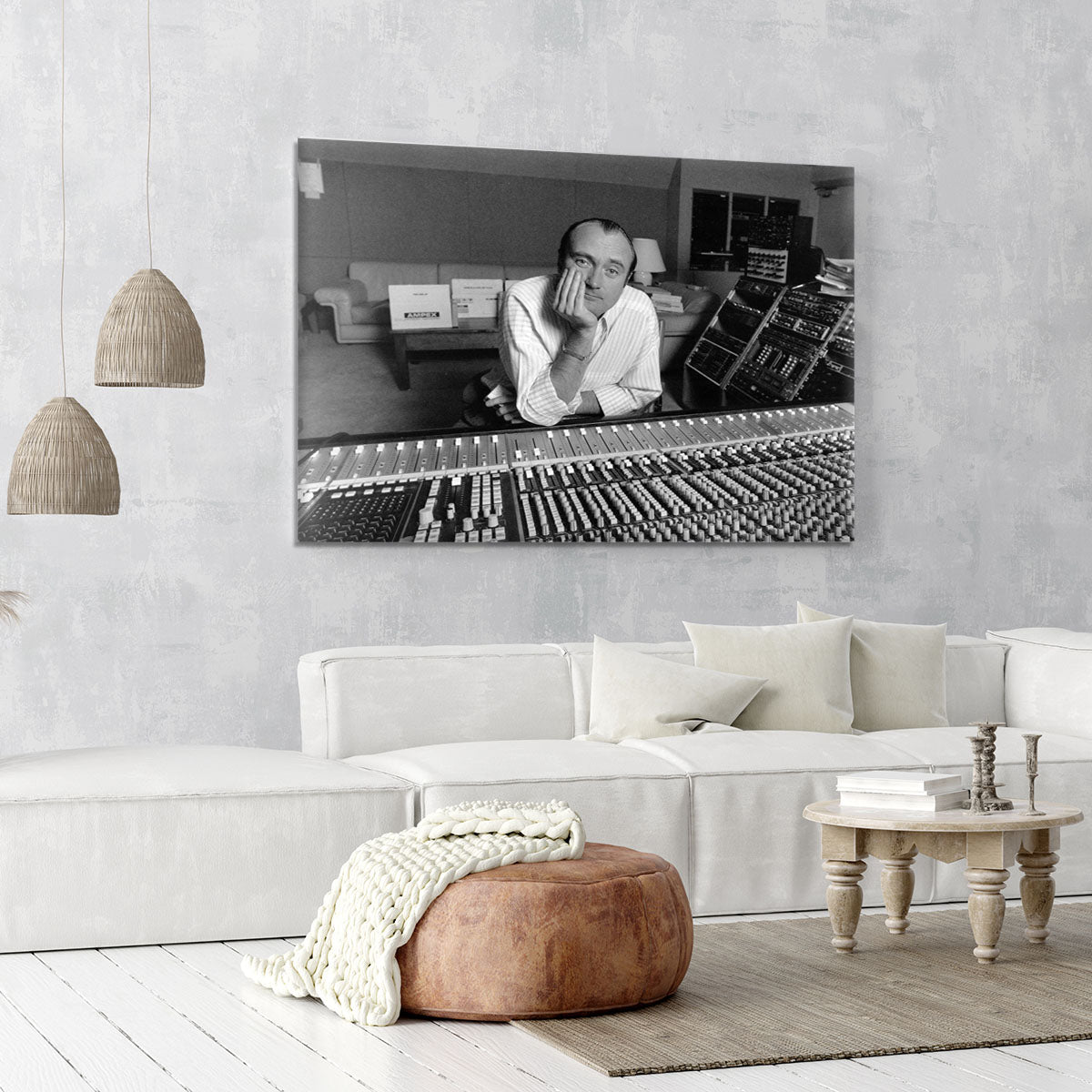 Phil Collins in the studio Canvas Print or Poster - Canvas Art Rocks - 6