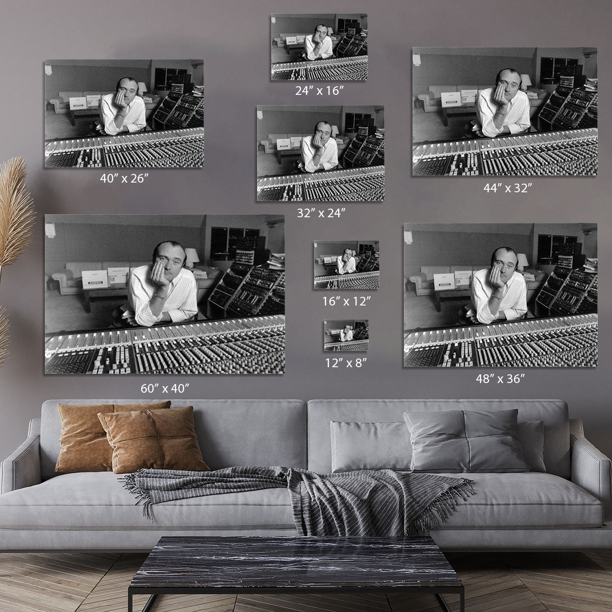 Phil Collins in the studio Canvas Print or Poster - Canvas Art Rocks - 7