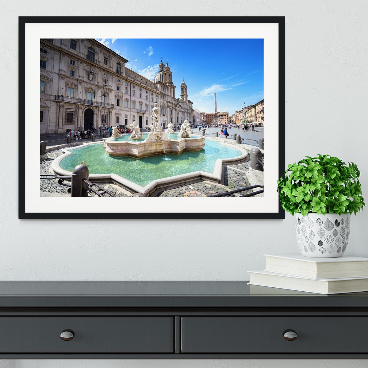 Piazza Navona Framed Print - Canvas Art Rocks - 1