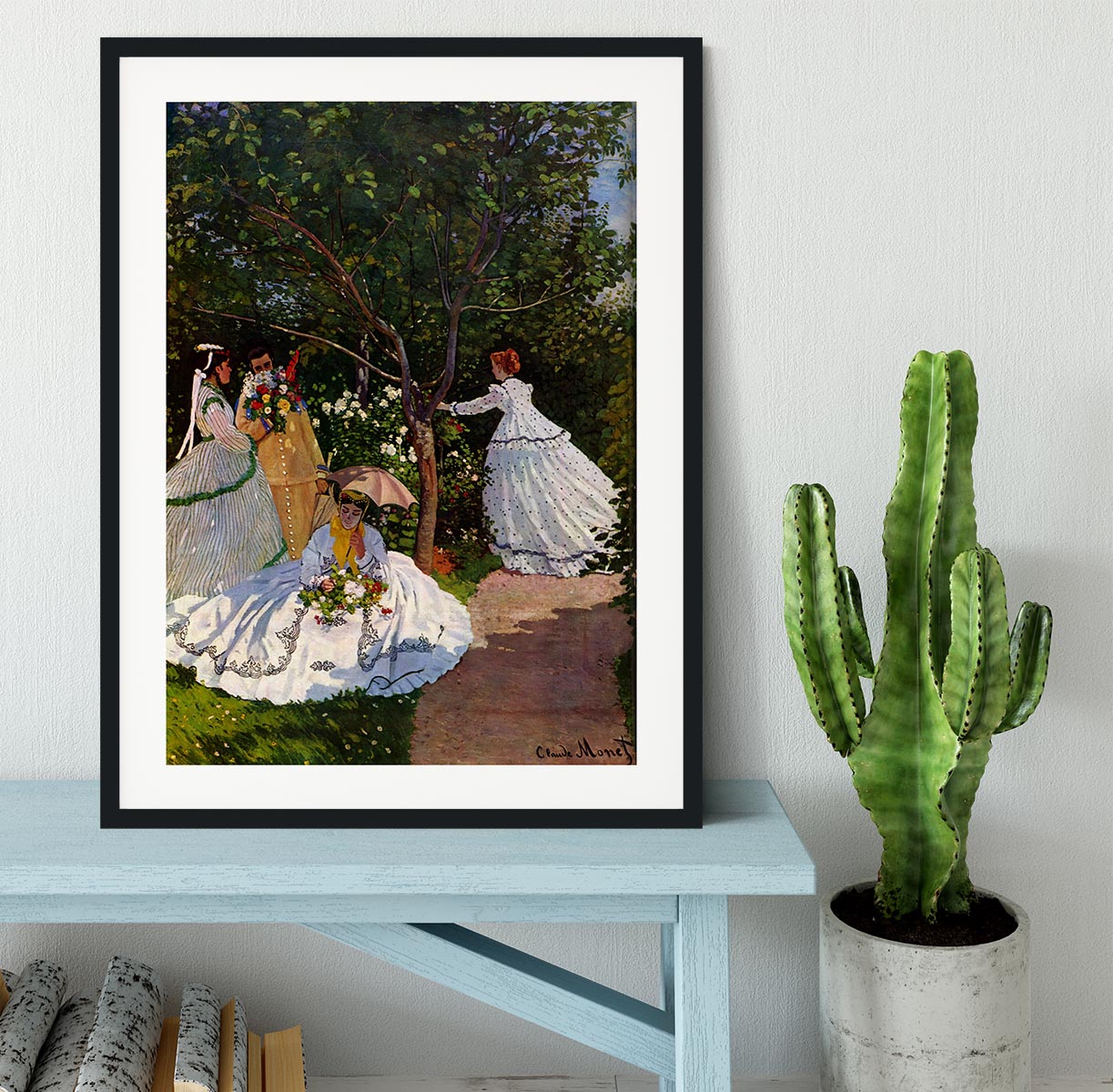 Picnic by Monet Framed Print - Canvas Art Rocks - 1