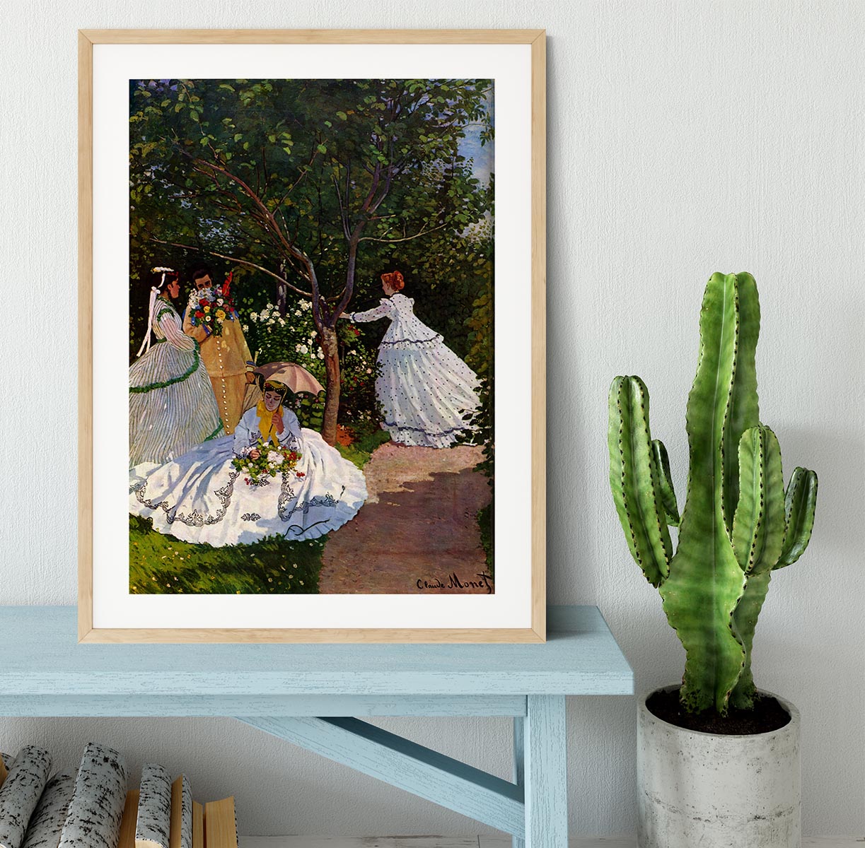 Picnic by Monet Framed Print - Canvas Art Rocks - 3