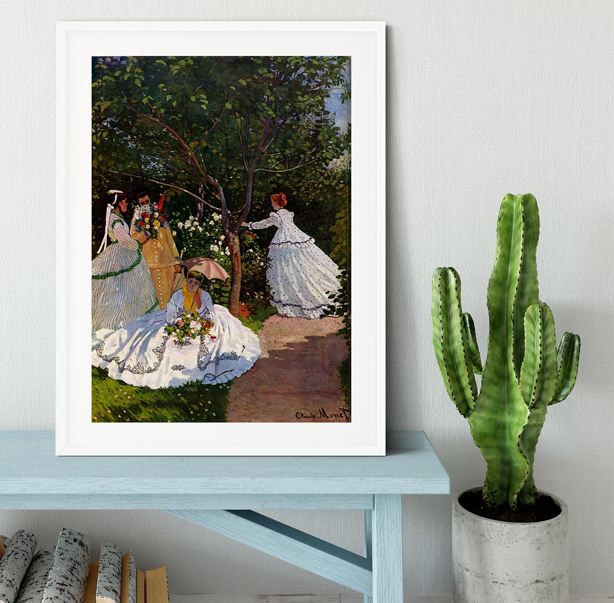 Picnic by Monet Framed Print - Canvas Art Rocks - 5