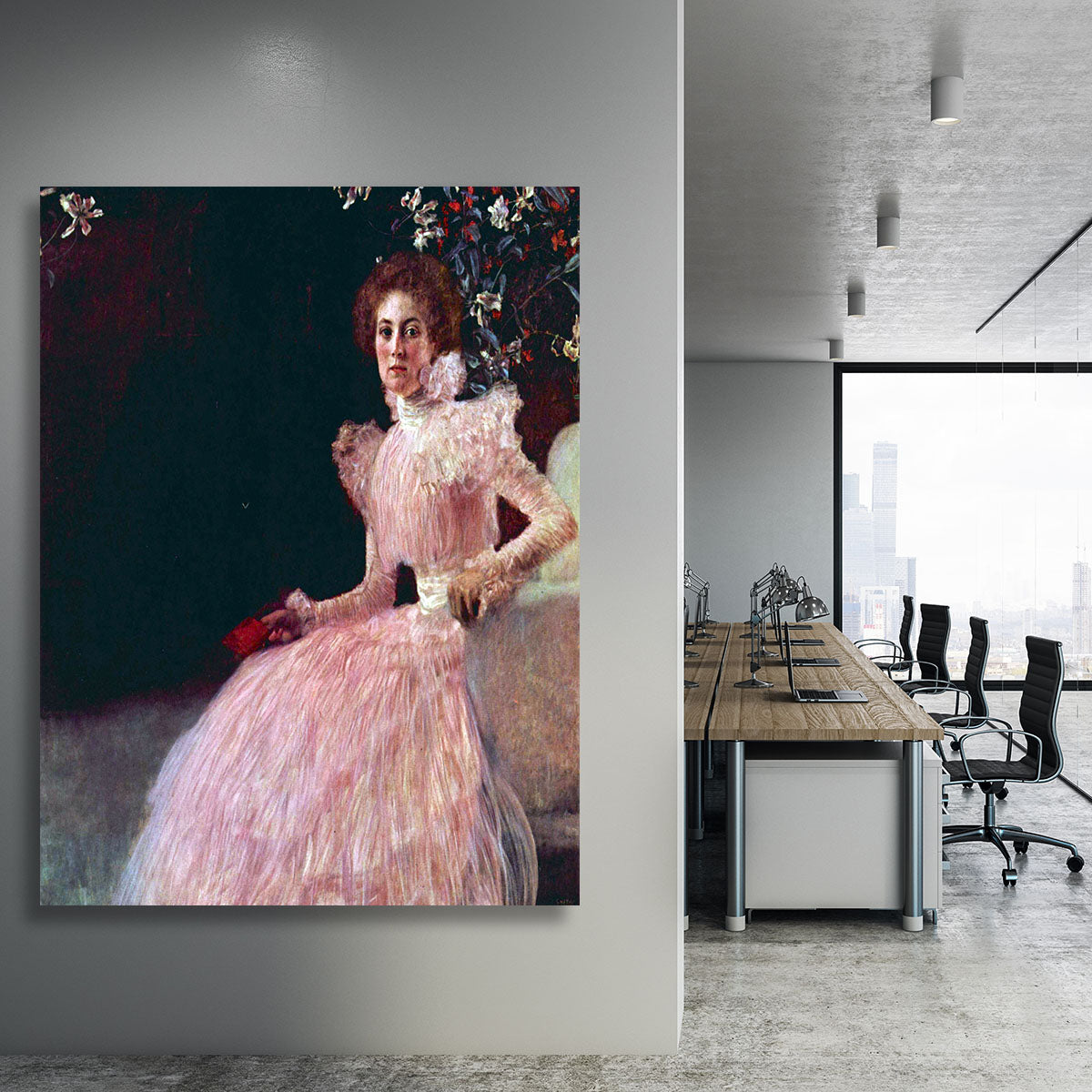 Picture of Sonja Knips by Klimt Canvas Print or Poster - Canvas Art Rocks - 3