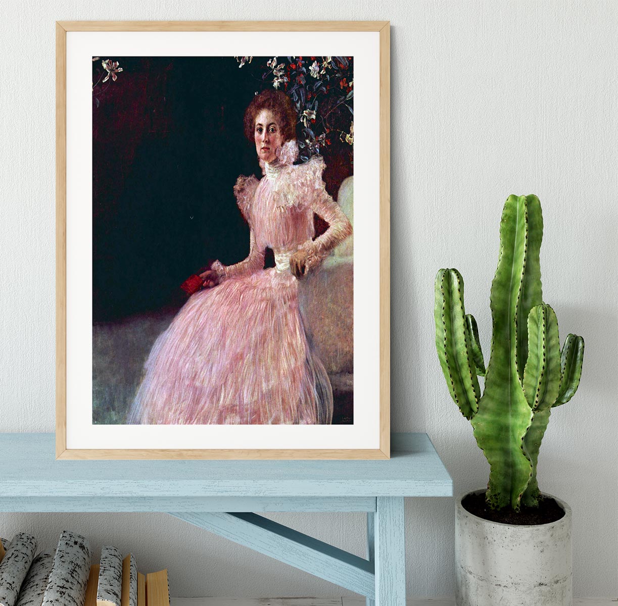 Picture of Sonja Knips by Klimt Framed Print - Canvas Art Rocks - 3