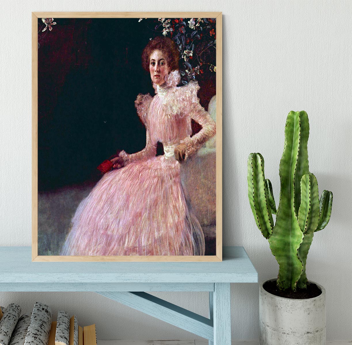 Picture of Sonja Knips by Klimt Framed Print - Canvas Art Rocks - 4