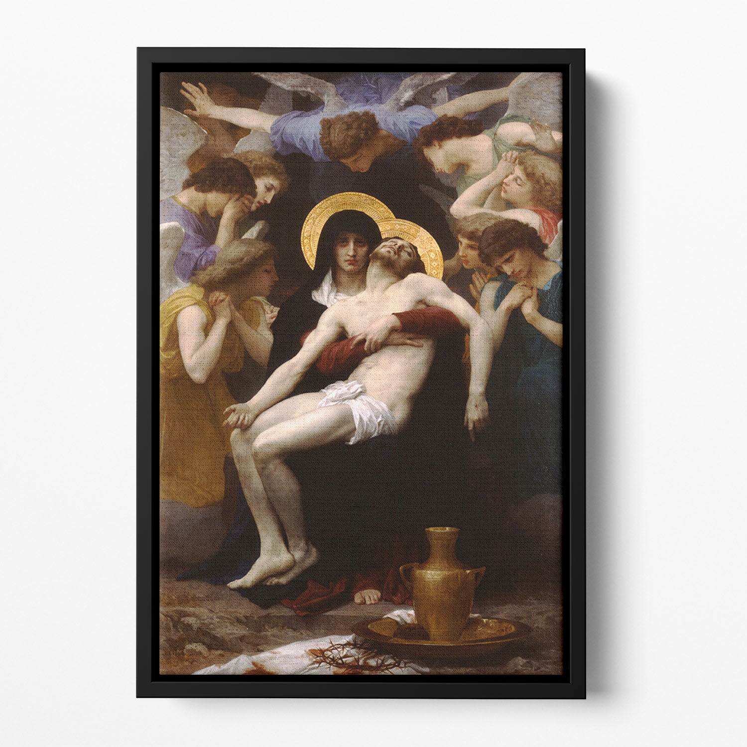 Pieta By Bouguereau Floating Framed Canvas