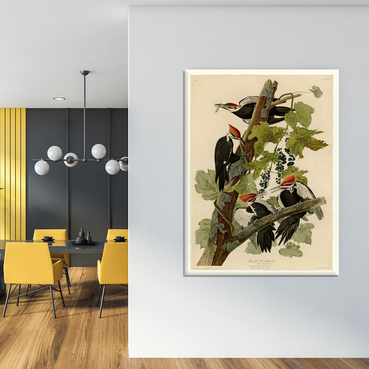 Pileated Woodpecker by Audubon Canvas Print or Poster - Canvas Art Rocks - 4