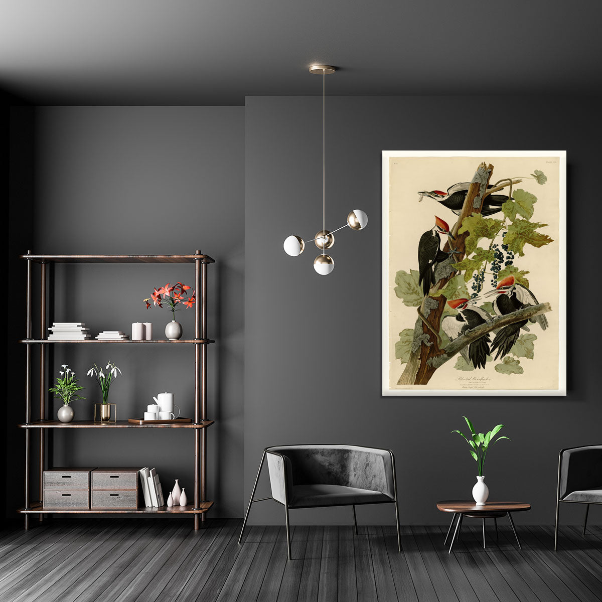 Pileated Woodpecker by Audubon Canvas Print or Poster - Canvas Art Rocks - 5