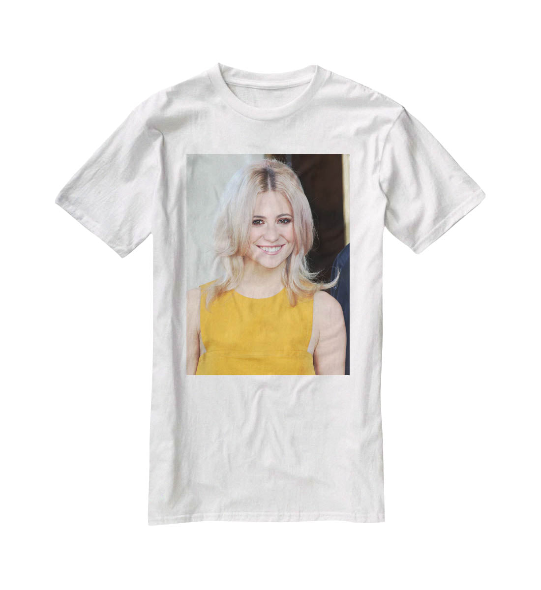 Pixie Lott in yellow T-Shirt - Canvas Art Rocks - 5