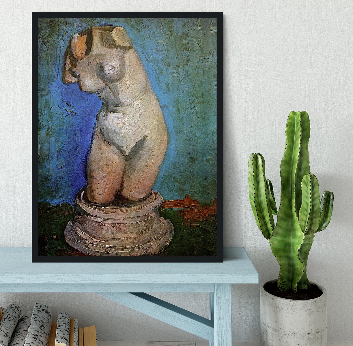 Plaster Statuette of a Female Torso 2 by Van Gogh Framed Print - Canvas Art Rocks - 2