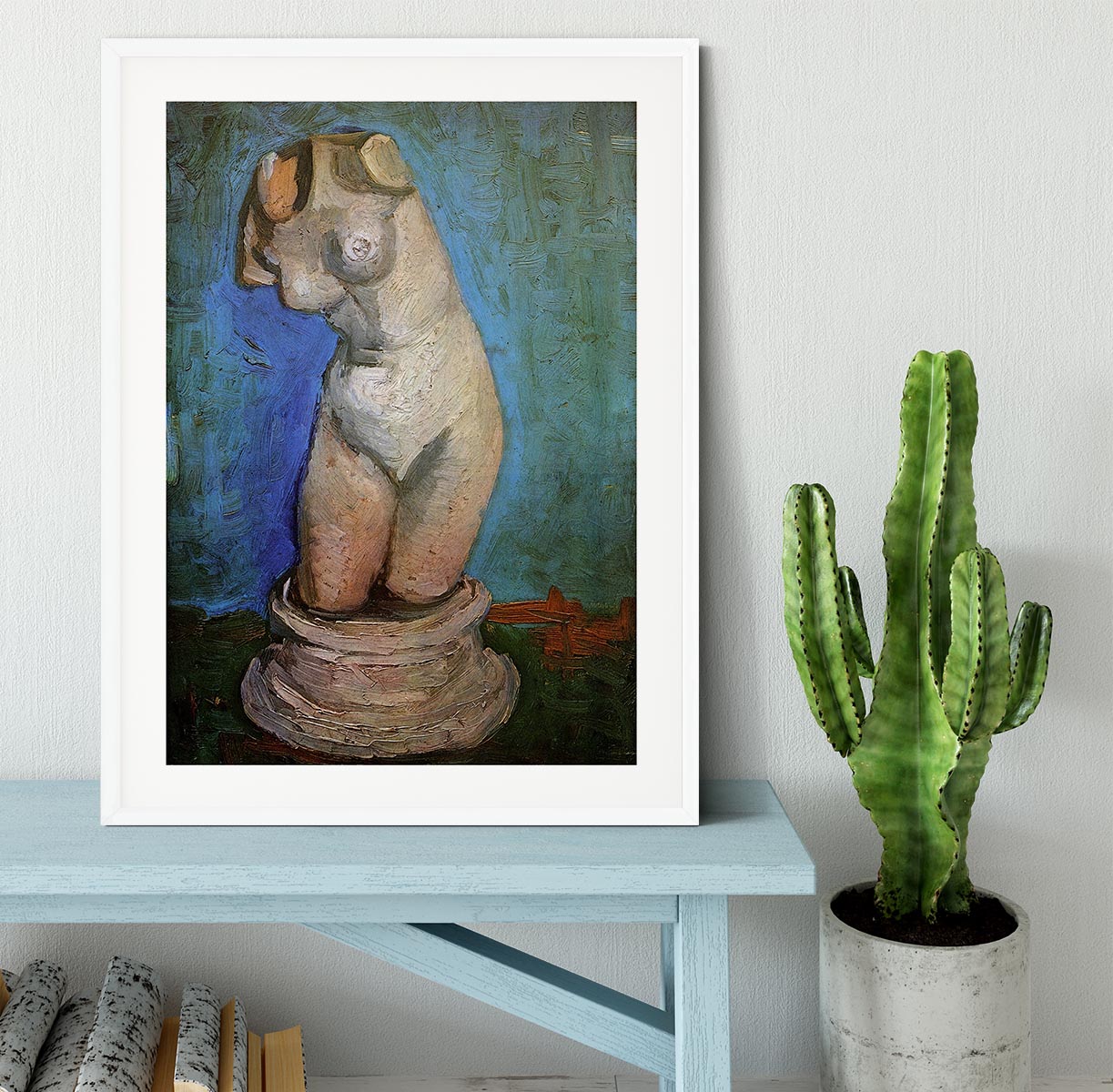 Plaster Statuette of a Female Torso 2 by Van Gogh Framed Print - Canvas Art Rocks - 5