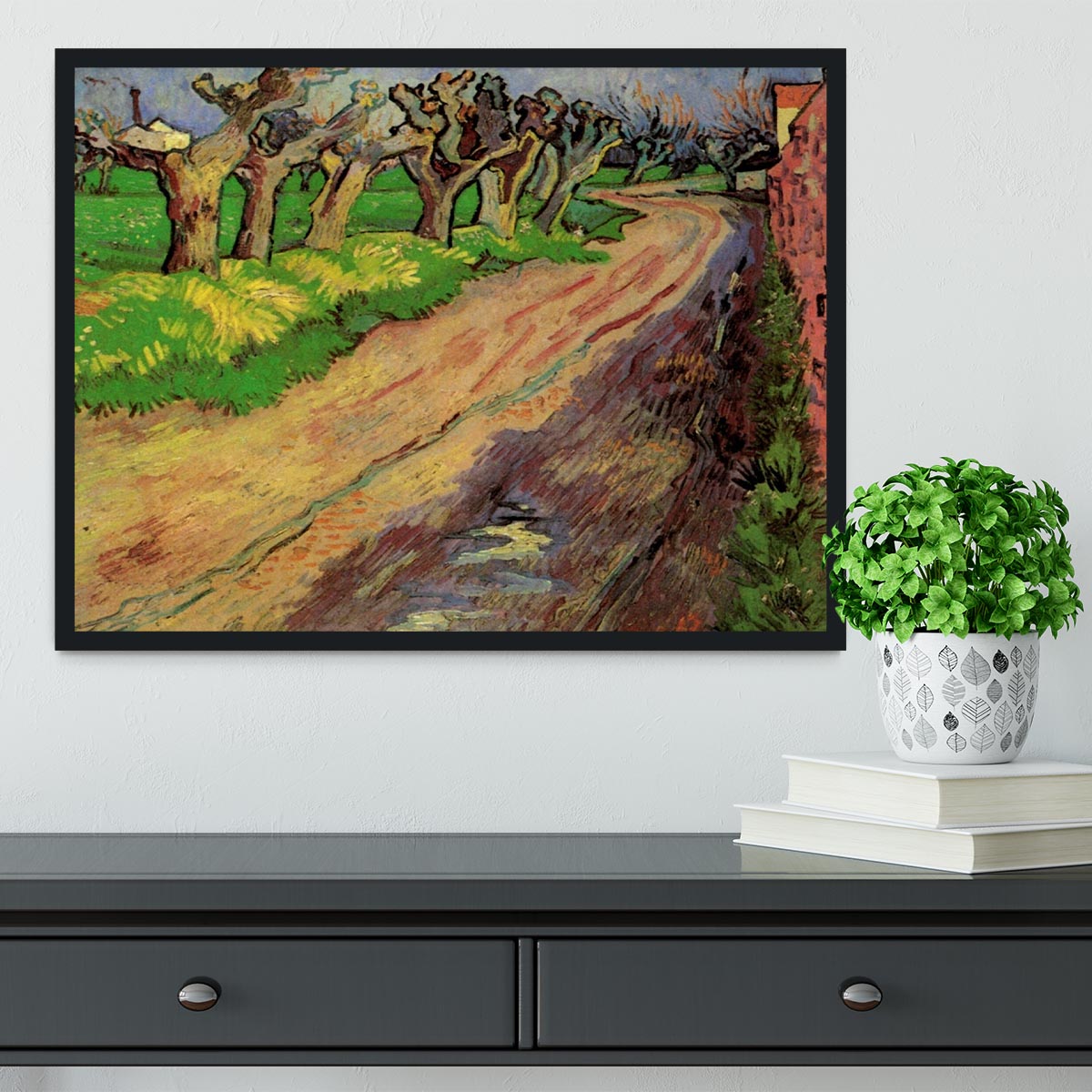 Pollard Willows by Van Gogh Framed Print - Canvas Art Rocks - 2