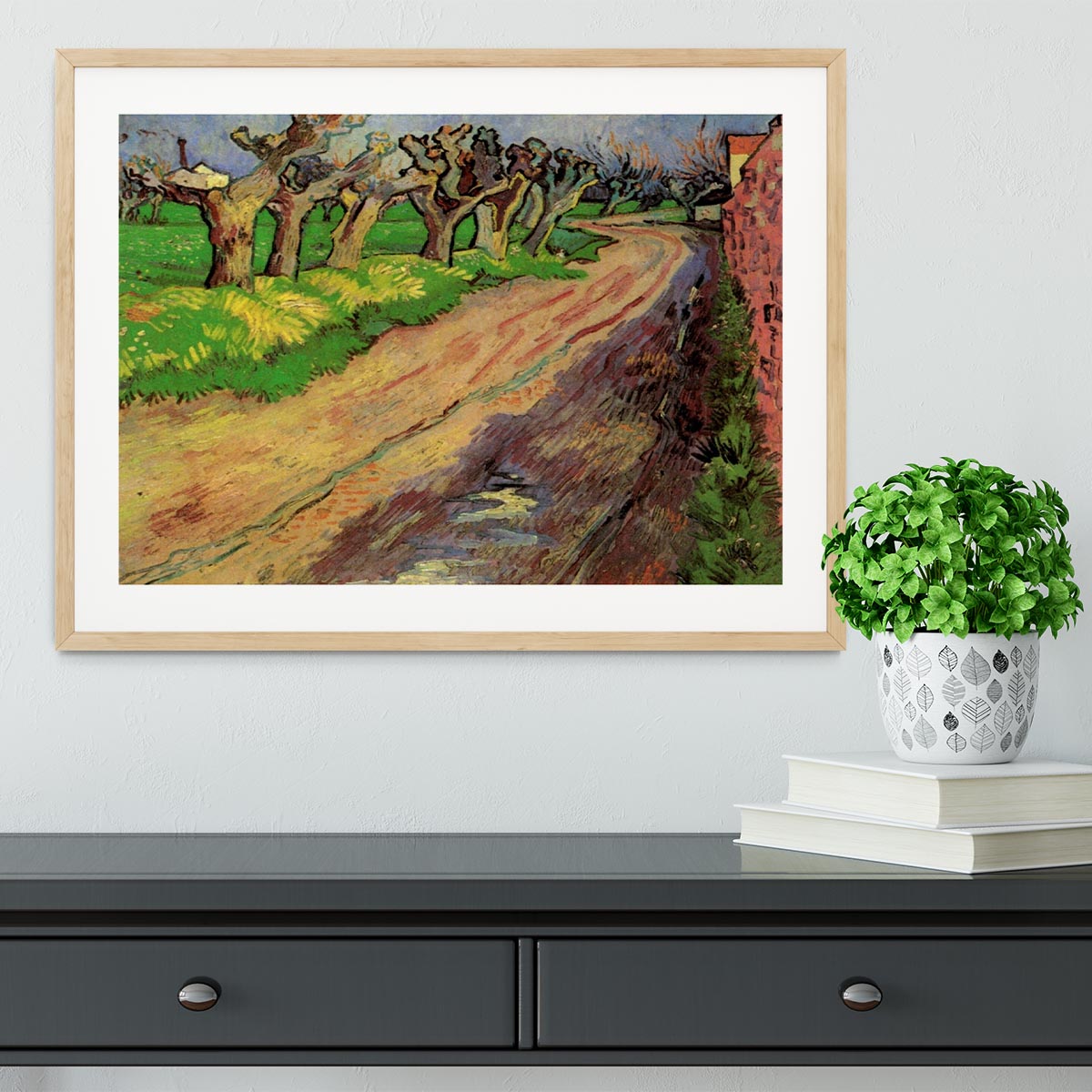 Pollard Willows by Van Gogh Framed Print - Canvas Art Rocks - 3