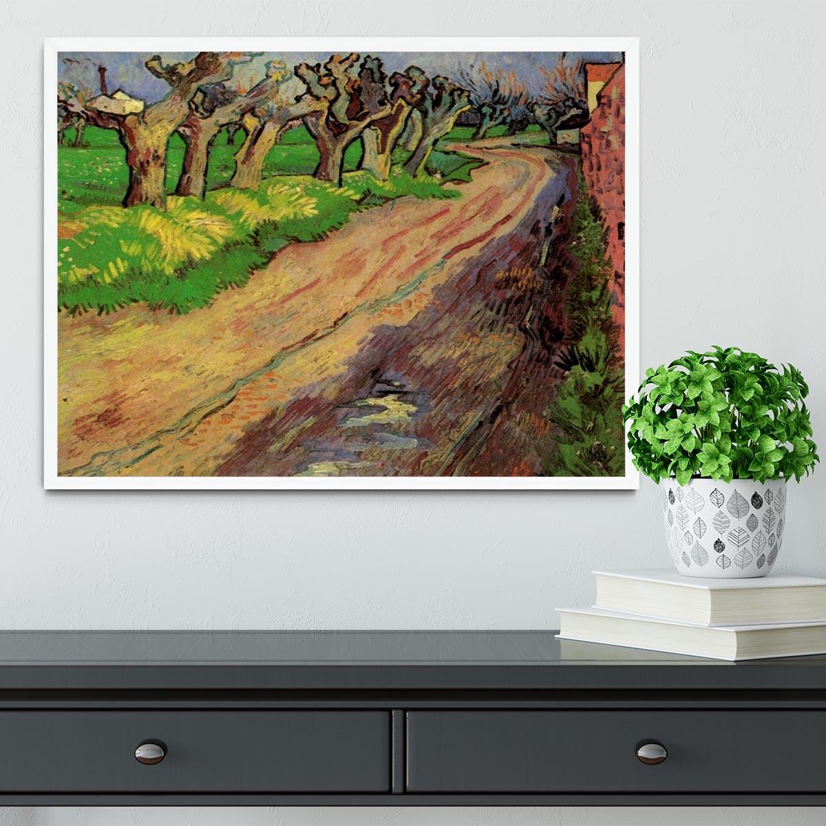 Pollard Willows by Van Gogh Framed Print - Canvas Art Rocks -6