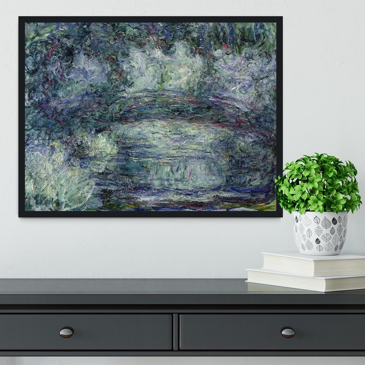 Pont Japonais Japanilainen silta by Monet Framed Print - Canvas Art Rocks - 2