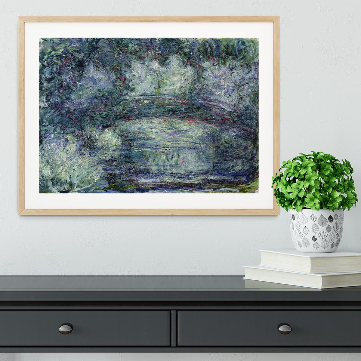 Pont Japonais Japanilainen silta by Monet Framed Print - Canvas Art Rocks - 3