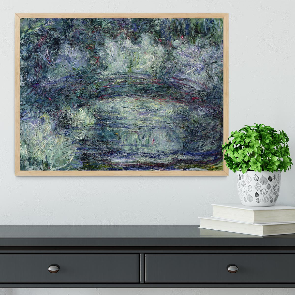 Pont Japonais Japanilainen silta by Monet Framed Print - Canvas Art Rocks - 4