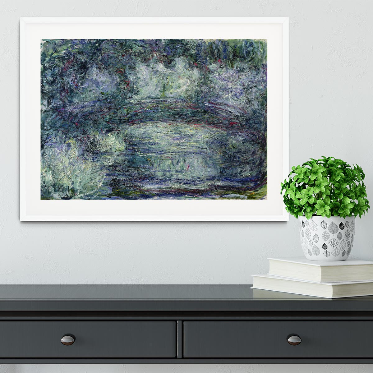 Pont Japonais Japanilainen silta by Monet Framed Print - Canvas Art Rocks - 5