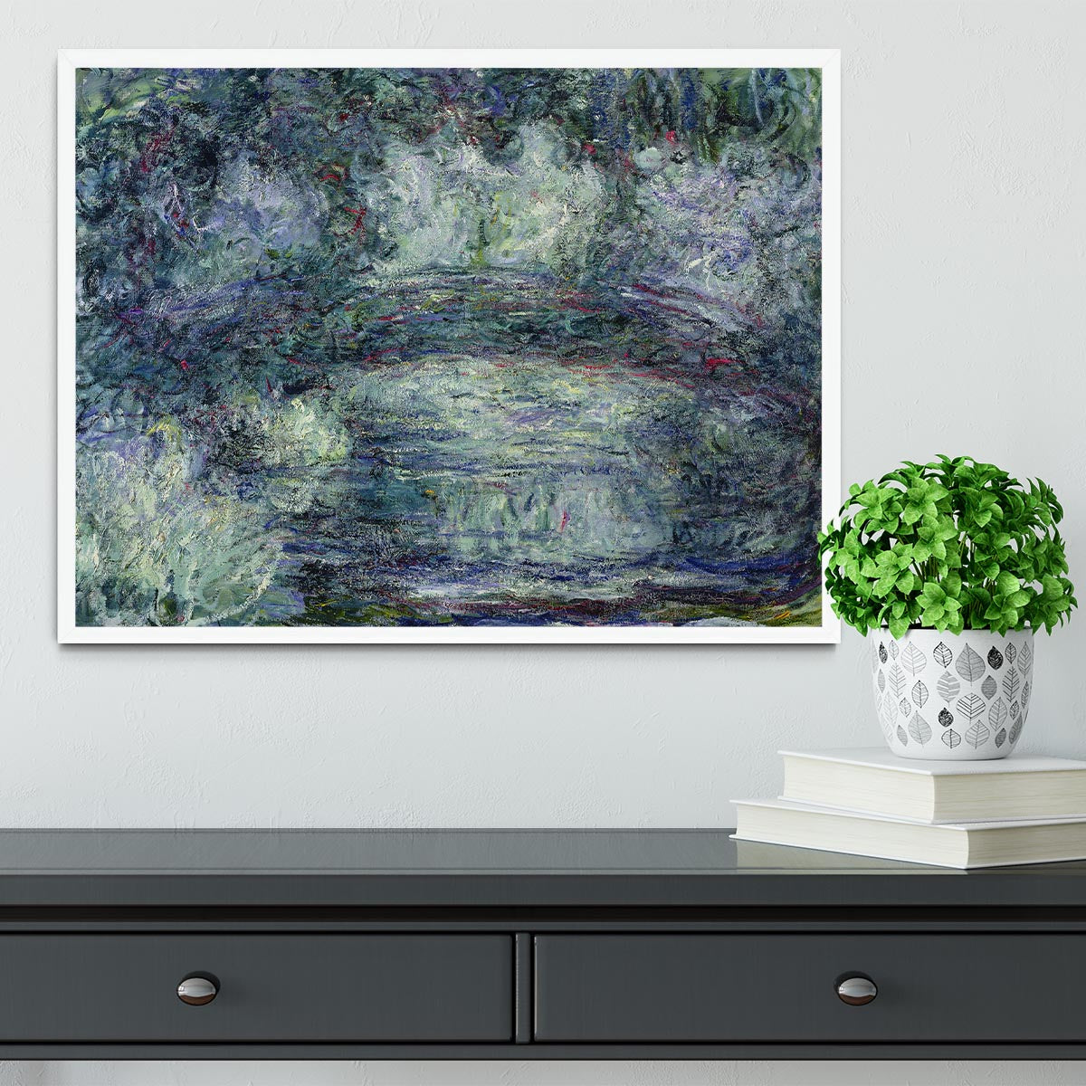 Pont Japonais Japanilainen silta by Monet Framed Print - Canvas Art Rocks -6