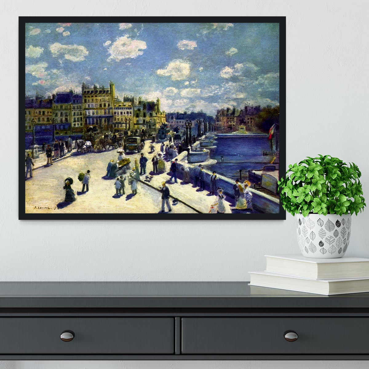 Pont Neuf by Renoir Framed Print - Canvas Art Rocks - 2