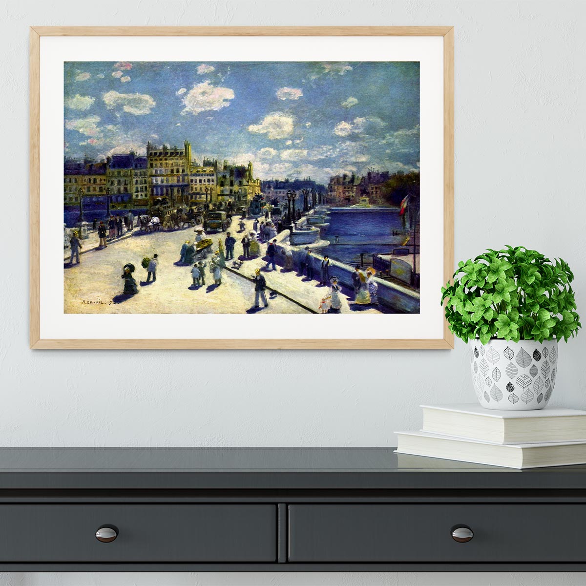 Pont Neuf by Renoir Framed Print - Canvas Art Rocks - 3